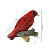 Maxbell Birds On A Branch Hanger Hanging Shower Hat Headset Resin Wall Coat Hook Red 12x3.5x9.5cm