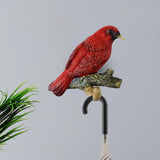 Maxbell Birds On A Branch Hanger Hanging Shower Hat Headset Resin Wall Coat Hook Red 12x3.5x9.5cm