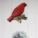 Maxbell Birds On A Branch Hanger Hanging Shower Hat Headset Resin Wall Coat Hook Red 12x3.5x9.5cm