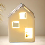 Maxbell Ceramic Candle Holder White Tealight Holder Modern for Home Tabletop Wedding D