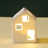 Maxbell Ceramic Candle Holder White Tealight Holder Modern for Home Tabletop Wedding D