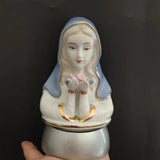 Maxbell Elegant Virgin Mary Sculpture Figurine Light Crafts Lantern Night Light