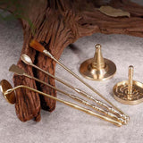 Maxbell 6x Copper Incense Burner Censer Tool Set DIY Incense Shovel Incense Spoon