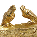 Maxbell Resin Parrot Statues Vanity Tray Figurine Sculptures Living Room Storage Box Aureate