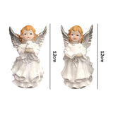 Maxbell 2Pcs Resin Angel Figurines Art Ornament Angel Decoration for Desktop