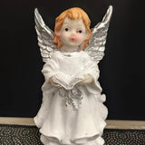 Maxbell 2Pcs Resin Angel Figurines Art Ornament Angel Decoration for Desktop