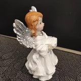 Maxbell 2Pcs Resin Angel Figurines Art Ornament Angel Decoration for Desktop