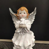 Maxbell 2Pcs Resin Angel Figurines Art Ornament Angel Decoration for Desktop