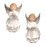 Maxbell 2Pcs Resin Angel Figurines Art Ornament Angel Decoration for Desktop
