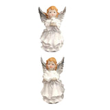 Maxbell 2Pcs Resin Angel Figurines Art Ornament Angel Decoration for Desktop