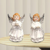 Maxbell 2Pcs Resin Angel Figurines Art Ornament Angel Decoration for Desktop