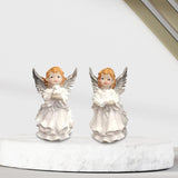 Maxbell 2Pcs Resin Angel Figurines Art Ornament Angel Decoration for Desktop