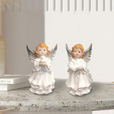 Maxbell 2Pcs Resin Angel Figurines Art Ornament Angel Decoration for Desktop