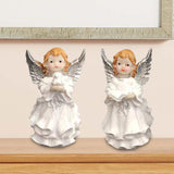 Maxbell 2Pcs Resin Angel Figurines Art Ornament Angel Decoration for Desktop