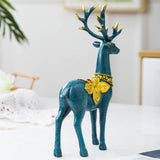 Maxbell 2x Reindeer Statue Couple Elk Lover Modern Window Home Decor Shelf
