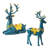 Maxbell 2x Reindeer Statue Couple Elk Lover Modern Window Home Decor Shelf