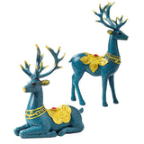 Maxbell 2x Reindeer Statue Couple Elk Lover Modern Window Home Decor Shelf