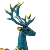 Maxbell 2x Reindeer Statue Couple Elk Lover Modern Window Home Decor Shelf