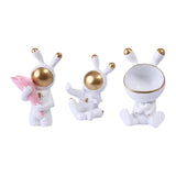 Maxbell Modern Rabbit Statue Miniature Figurine Bunny Sculpture Ornament Resin Craft Vase