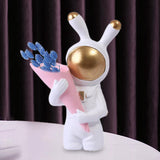 Maxbell Modern Rabbit Statue Miniature Figurine Bunny Sculpture Ornament Resin Craft Vase