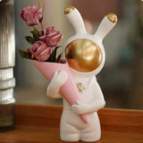 Maxbell Modern Rabbit Statue Miniature Figurine Bunny Sculpture Ornament Resin Craft Vase