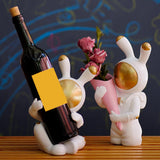 Maxbell Modern Rabbit Statue Miniature Figurine Bunny Sculpture Ornament Resin Craft Drink Bottle Rack