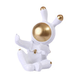 Maxbell Modern Rabbit Statue Miniature Figurine Bunny Sculpture Ornament Resin Craft Drink Bottle Rack