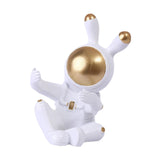 Maxbell Modern Rabbit Statue Miniature Figurine Bunny Sculpture Ornament Resin Craft Drink Bottle Rack