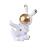 Maxbell Modern Rabbit Statue Miniature Figurine Bunny Sculpture Ornament Resin Craft Drink Bottle Rack