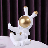 Maxbell Modern Rabbit Statue Miniature Figurine Bunny Sculpture Ornament Resin Craft Drink Bottle Rack