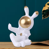 Maxbell Modern Rabbit Statue Miniature Figurine Bunny Sculpture Ornament Resin Craft Drink Bottle Rack