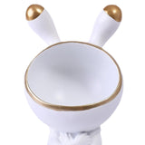 Maxbell Modern Rabbit Statue Miniature Figurine Bunny Sculpture Ornament Resin Craft Storage Box