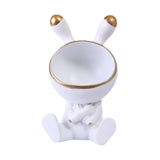 Maxbell Modern Rabbit Statue Miniature Figurine Bunny Sculpture Ornament Resin Craft Storage Box