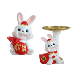 Maxbell Auspicious Rabbit Statue Animal Figurine for Drawing Room Home Decorations Vase
