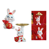 Maxbell Auspicious Rabbit Statue Animal Figurine for Drawing Room Home Decorations Vase