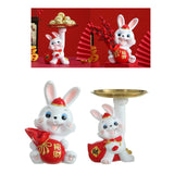 Maxbell Auspicious Rabbit Statue Animal Figurine for Drawing Room Home Decorations Vase