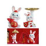 Maxbell Auspicious Rabbit Statue Animal Figurine for Drawing Room Home Decorations Vase