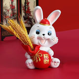 Maxbell Auspicious Rabbit Statue Animal Figurine for Drawing Room Home Decorations Vase