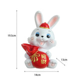 Maxbell Auspicious Rabbit Statue Animal Figurine for Drawing Room Home Decorations Vase