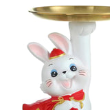 Maxbell Auspicious Rabbit Statue Animal Figurine for Drawing Room Home Decorations Tray