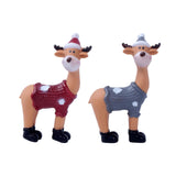 Maxbell Deer Statue Collection Animal Miniatures Craft for Bar Living Room Birthday Red