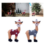 Maxbell Deer Statue Collection Animal Miniatures Craft for Bar Living Room Birthday Red