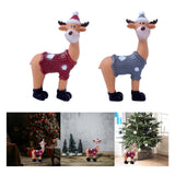 Maxbell Deer Statue Collection Animal Miniatures Craft for Bar Living Room Birthday Red