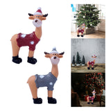 Maxbell Deer Statue Collection Animal Miniatures Craft for Bar Living Room Birthday Red