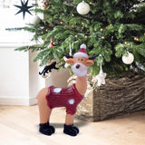 Maxbell Deer Statue Collection Animal Miniatures Craft for Bar Living Room Birthday Red