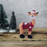 Maxbell Deer Statue Collection Animal Miniatures Craft for Bar Living Room Birthday Red