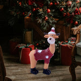 Maxbell Deer Statue Collection Animal Miniatures Craft for Bar Living Room Birthday Red