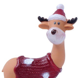 Maxbell Deer Statue Collection Animal Miniatures Craft for Bar Living Room Birthday Red