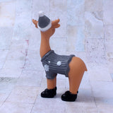 Maxbell Deer Statue Collection Animal Miniatures Craft for Bar Living Room Birthday Gray