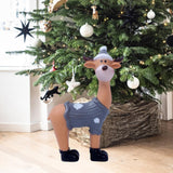 Maxbell Deer Statue Collection Animal Miniatures Craft for Bar Living Room Birthday Gray
